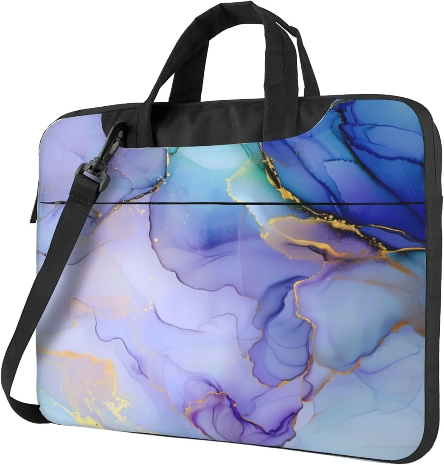 Marble Pattern Laptop Shoulder Bag for Women, Marble Texture Laptop Sleeve Case Durable Computer Bag