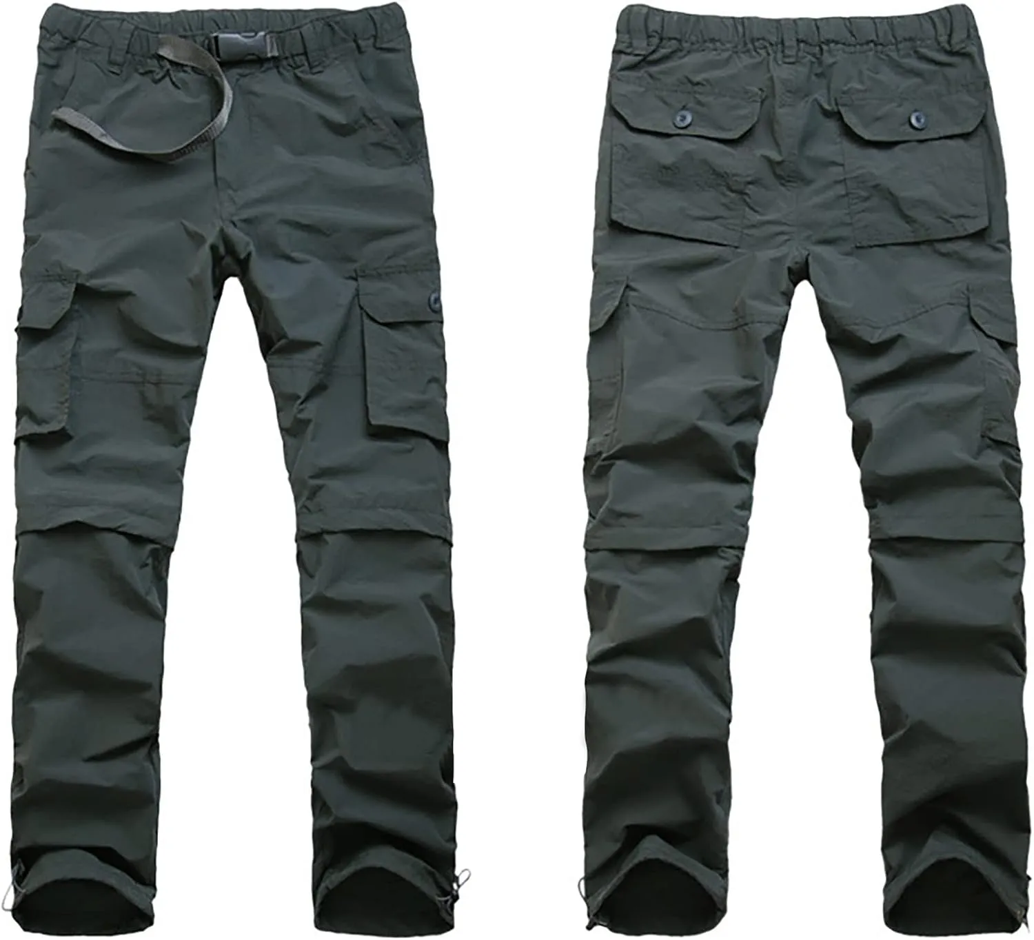 Men's Cargo Pants Casual Stylish Elastic Waist Cotton Multi Pockets Loose Trousers Fashion Outdoor Tactical Pants
