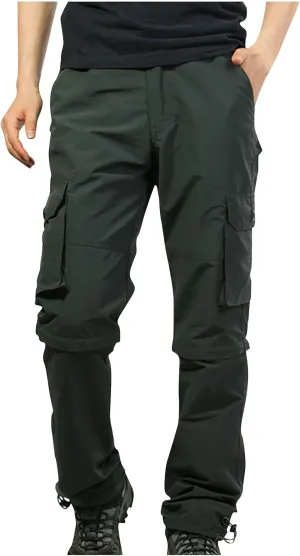Men's Cargo Pants Casual Stylish Elastic Waist Cotton Multi Pockets Loose Trousers Fashion Outdoor Tactical Pants
