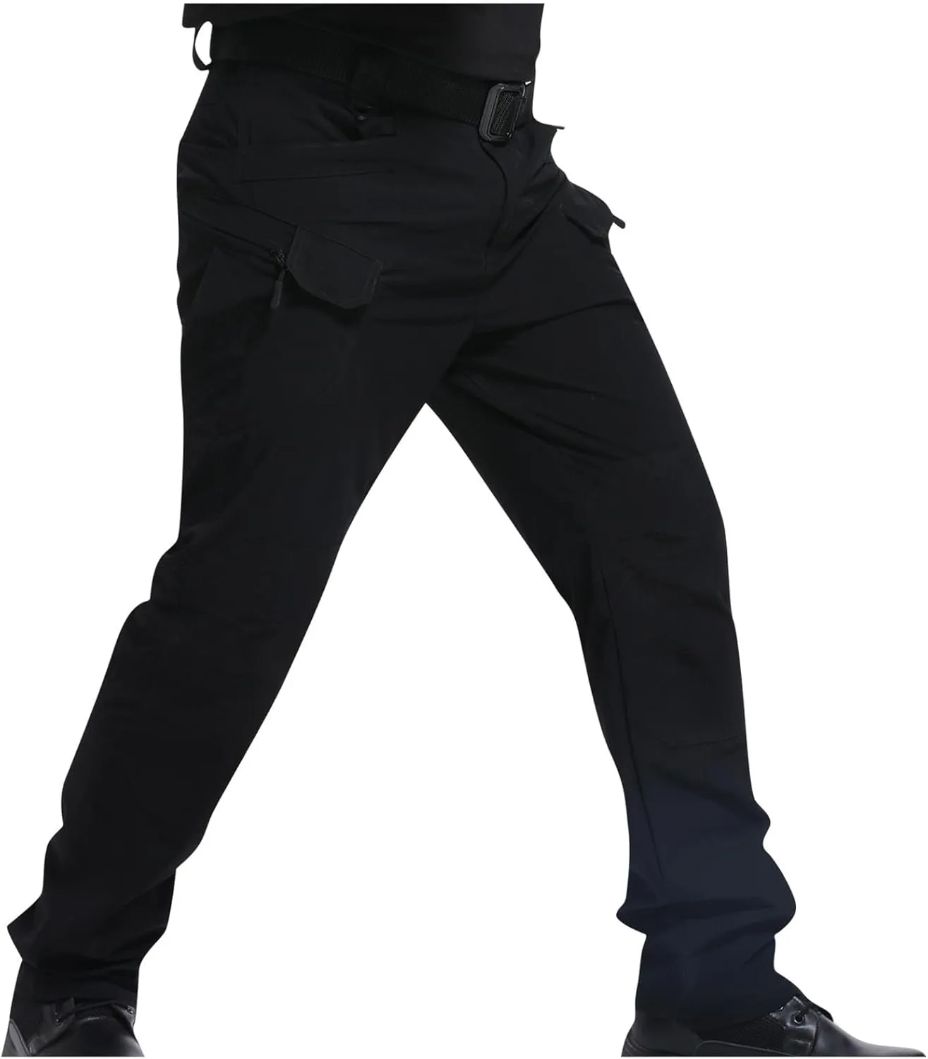Mens Hiking Pants Casual Stylish Chino Twill Multi Pockets Cargo Pant Big and Tall Solid Straight Legs Sweatpants