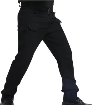 Mens Hiking Pants Casual Stylish Chino Twill Multi Pockets Cargo Pant Big and Tall Solid Straight Legs Sweatpants