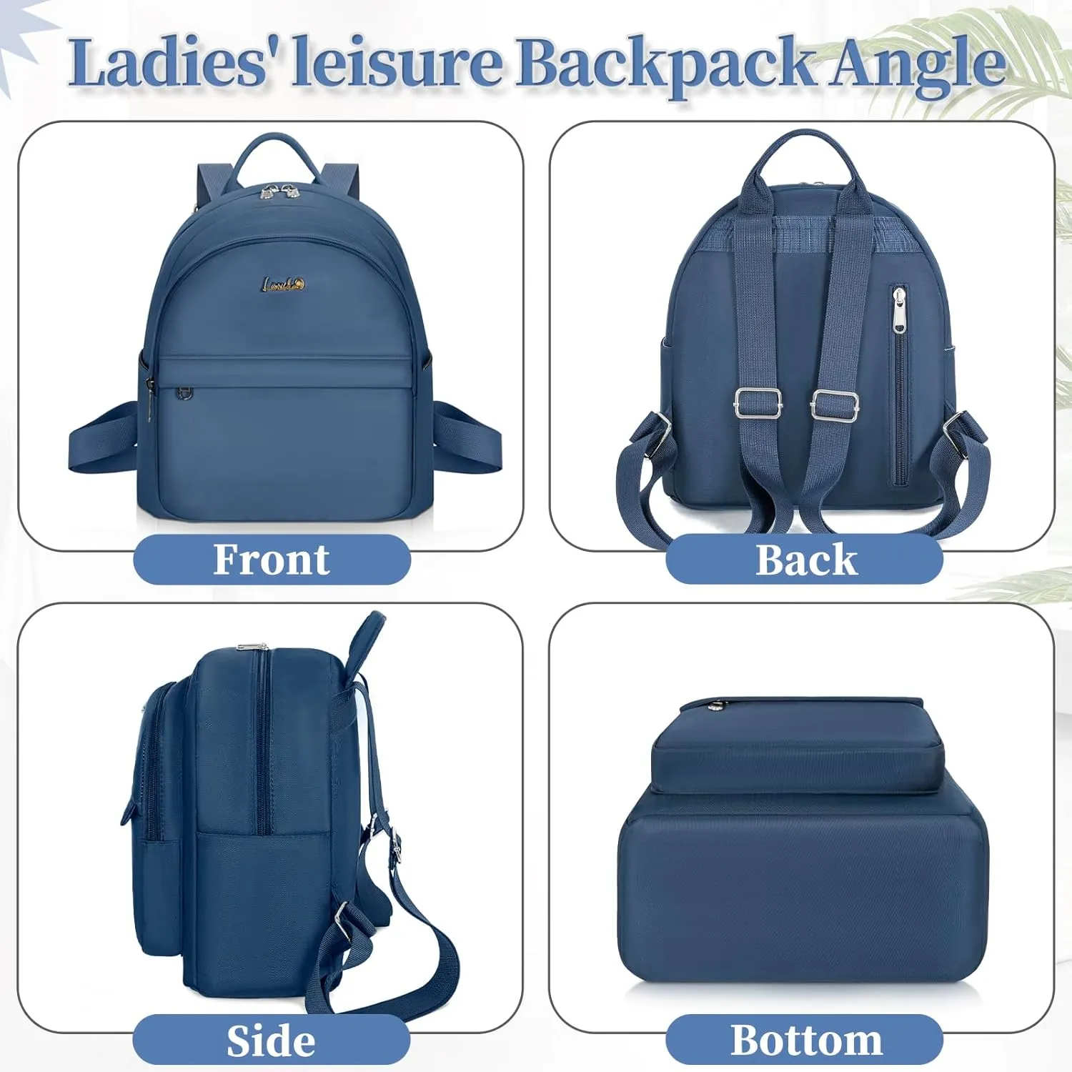 Mini Backpack for Men and Women - Lightweight Daypack Backpack Durable - for Travel, Shop, Work - Blue