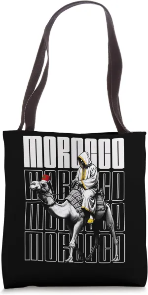 Morocco Camel Riding Desert Moroccan Djellaba Marrakech Tote Bag