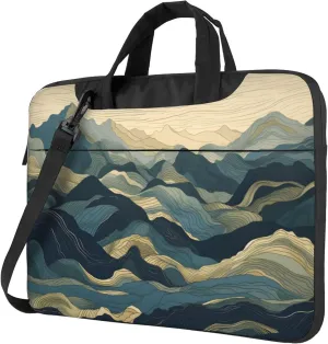 Mountain Theme Landscape Laptop Shoulder Bag for Women, Laptop Sleeve Case Durable Computer Bag