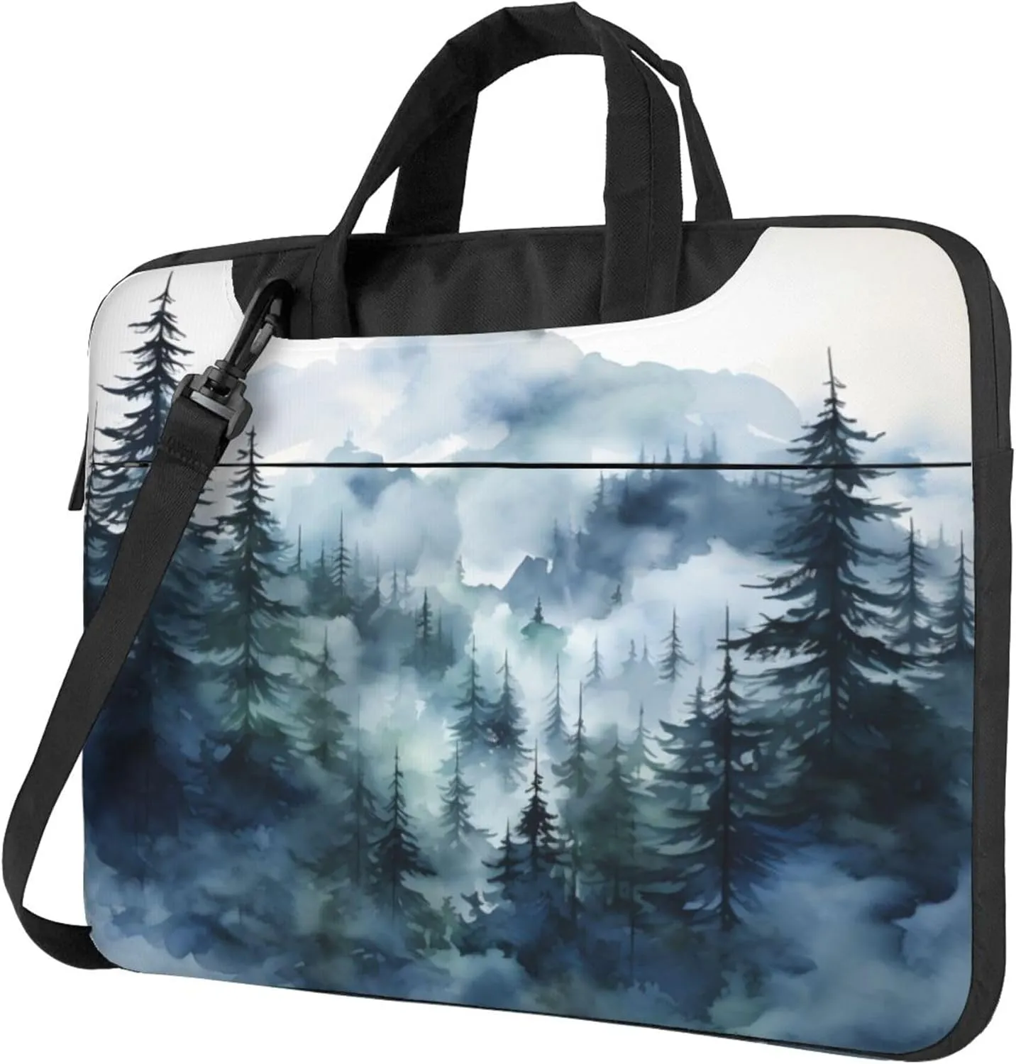 Mountain Tree Painting Laptop Shoulder Bag for Women, Laptop Sleeve Case Durable Computer Bag
