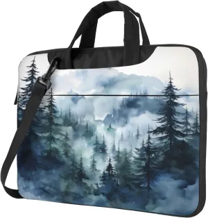 Mountain Tree Painting Laptop Shoulder Bag for Women, Laptop Sleeve Case Durable Computer Bag