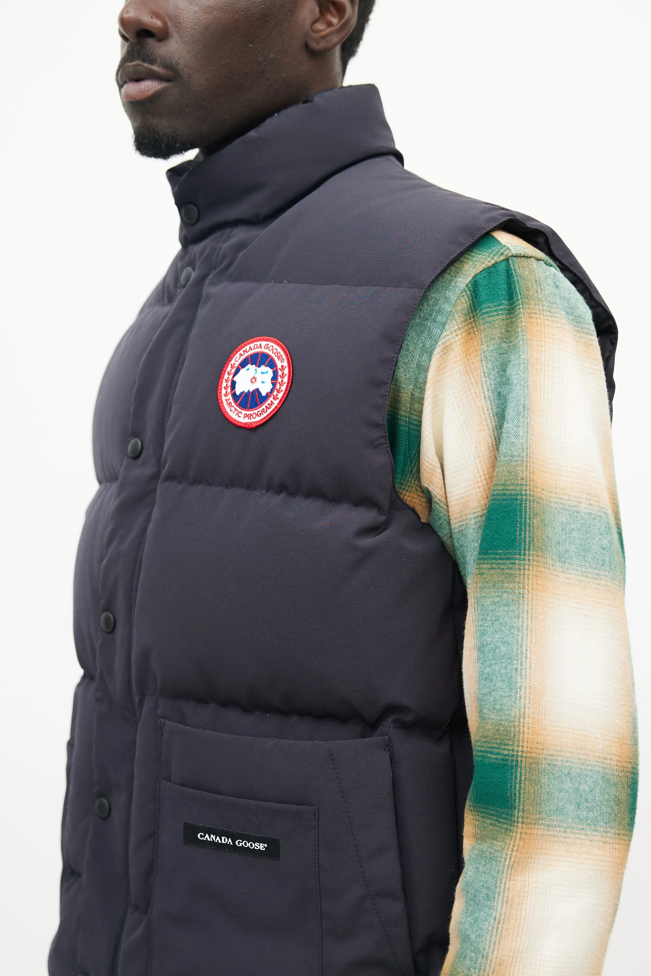 Navy Down Puffer Vest