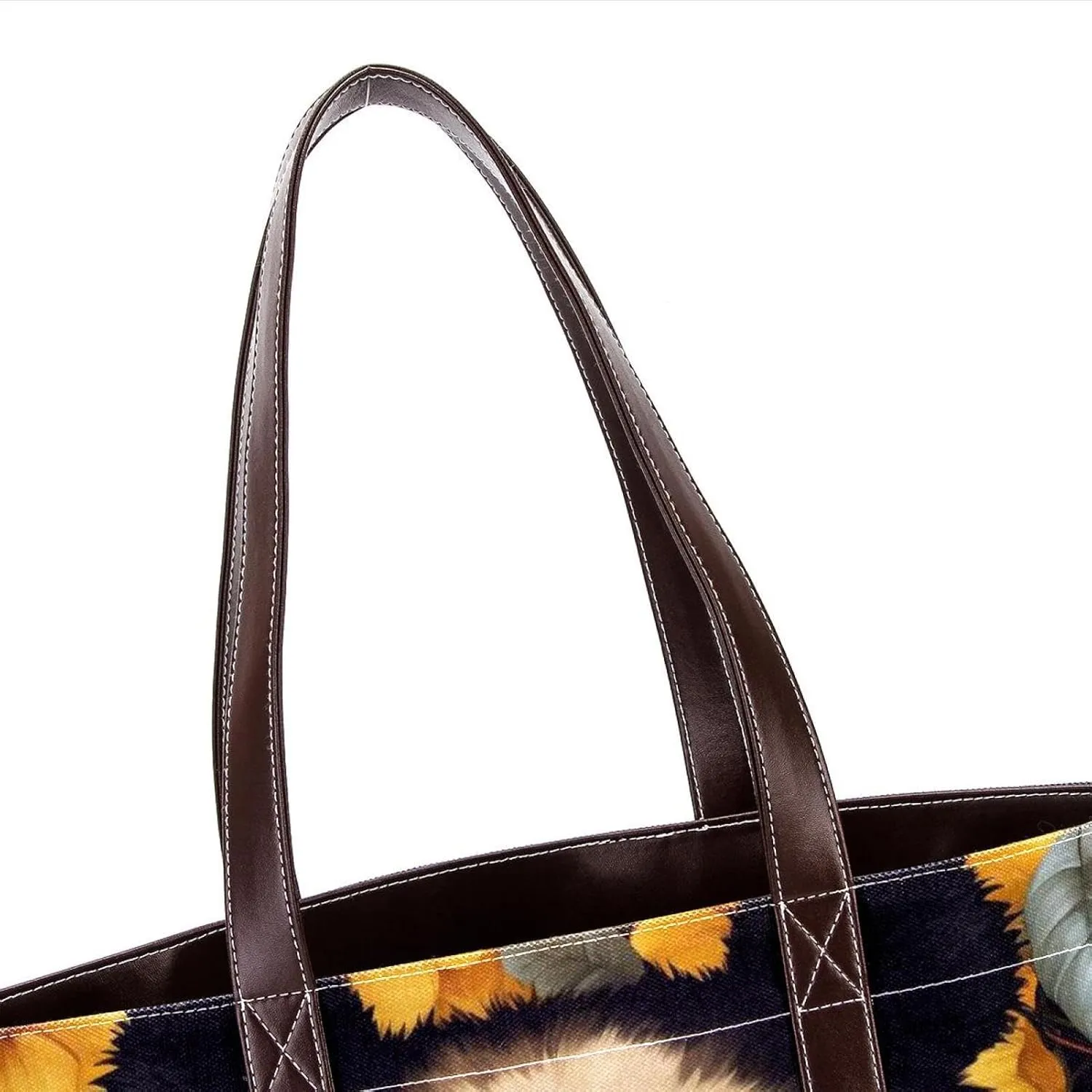 Panda Sunflower-507 Shoulder Purses for Women Large Soft Washed Leather Purses and Durable Handbags