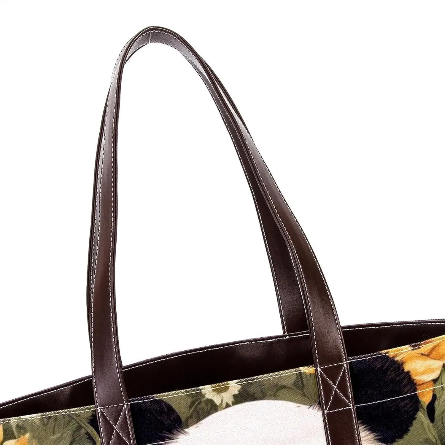 Panda Sunflower-507 Shoulder Purses for Women Large Soft Washed Leather Purses and Durable Handbags