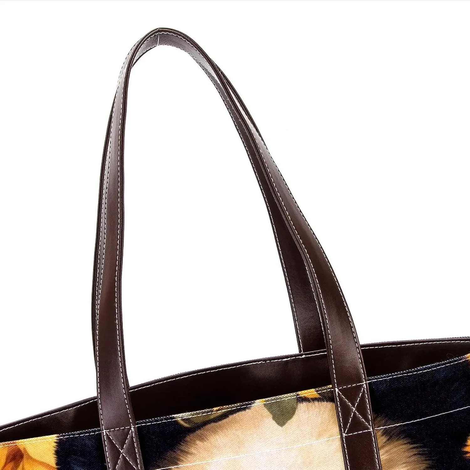 Panda Sunflower-507 Shoulder Purses for Women Large Soft Washed Leather Purses and Durable Handbags