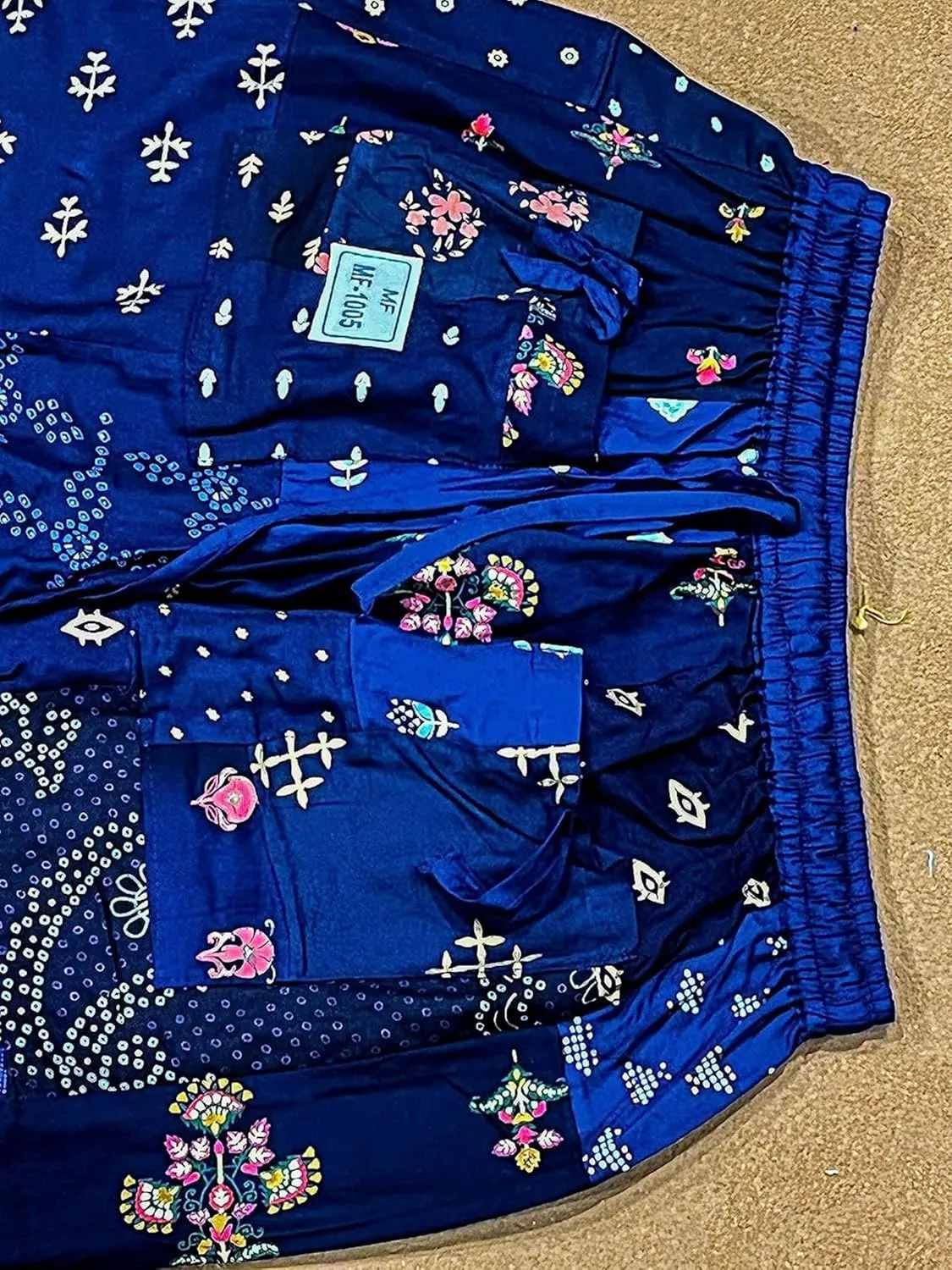 Patchwork Harem Pants with Pockets, Hippie Boho Rayon Harem Pants, Womens Summer Pants, Festival Clothing