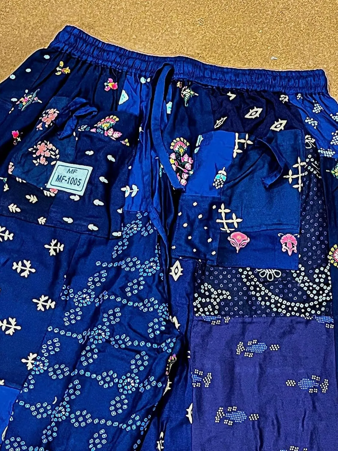 Patchwork Harem Pants with Pockets, Hippie Boho Rayon Harem Pants, Womens Summer Pants, Festival Clothing