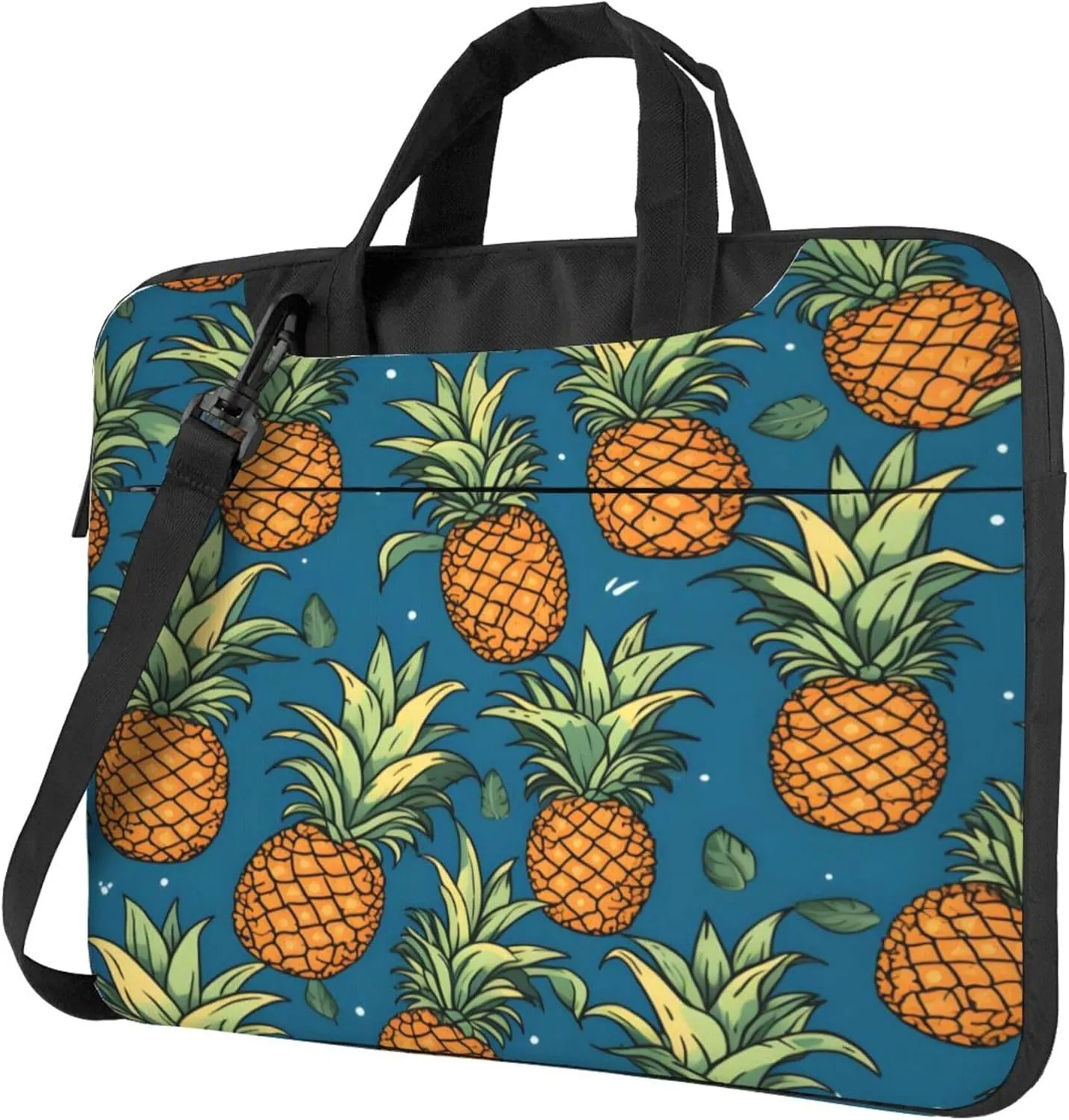Pineapple Tropical Fruit Laptop Shoulder Bag for Women, Laptop Sleeve Case Durable Computer Bag