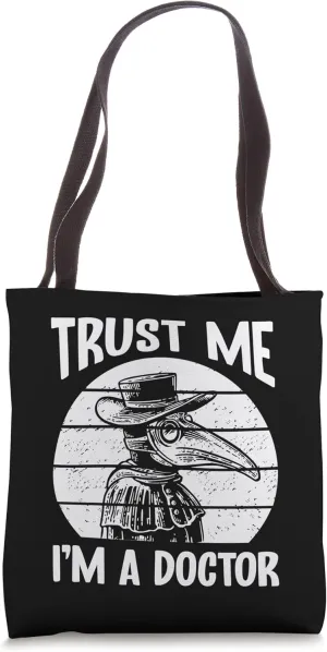 Plague Doctor Face Mask Retro Trust Me I'm A Doctor Tote Bag