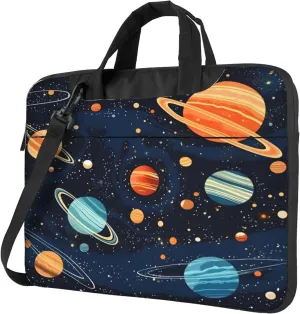 Planets Star Galaxy Space Laptop Shoulder Bag for Women, Laptop Sleeve Case Durable Computer Bag