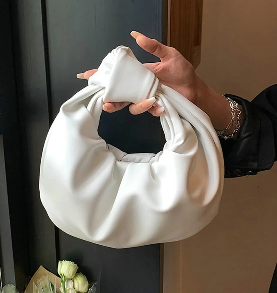 Pocadri Womens Cloud Purses Soft Vegan Leather Handbag Y2k Shoulder Chic Ruched Evening Bag Clutch Satchel 2024