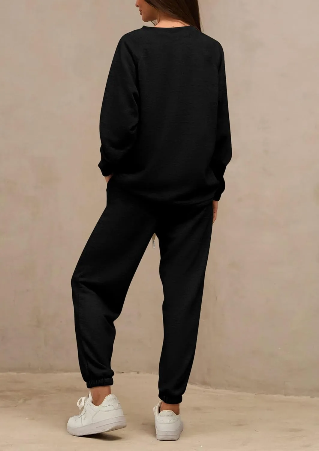 PRETTYGARDEN Women's 2 Piece Tracksuit Outfits Casual Long Sleeve Top High Waisted Sweatpants Lounge Jogger Set