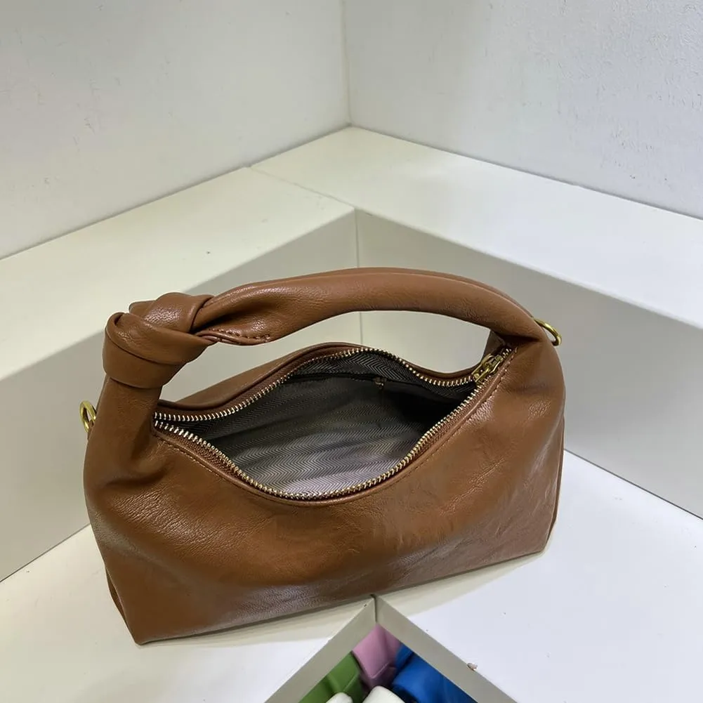 Purse for Women PU Leather Shoulder Bag Hobo Tote Crossbody Bag Chic Knot Bag Handbag