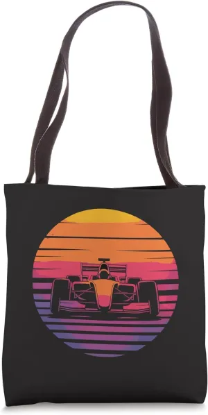 Racing Car Retro Style Vintage Tote Bag