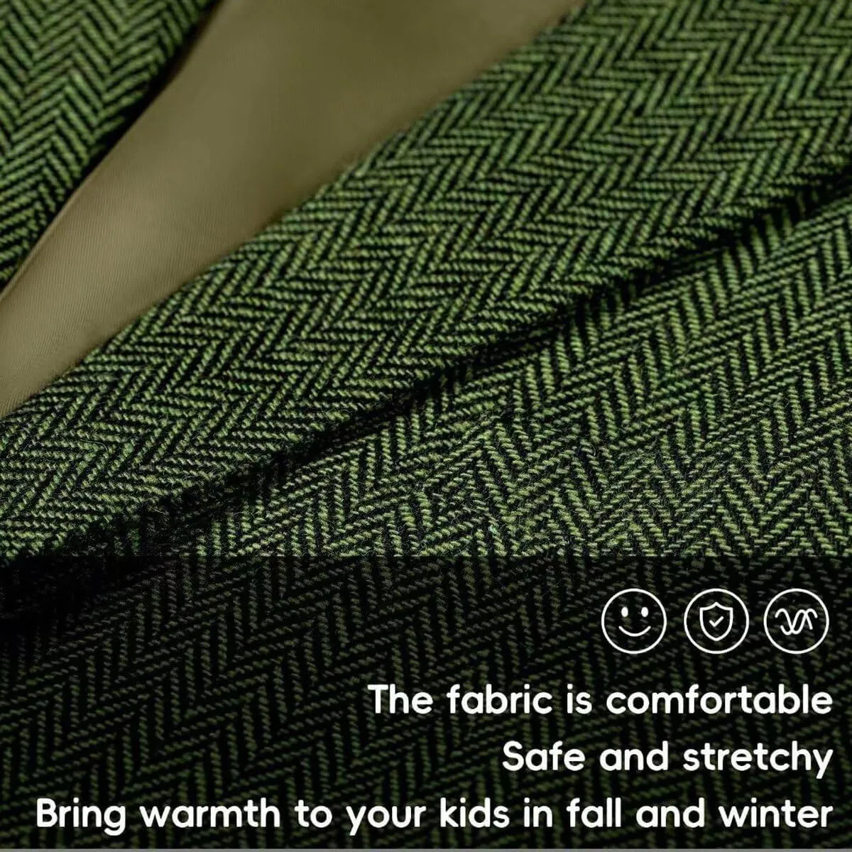 Retro 3 Pieces Slim Fit Boy Suit Tweed Herringbone Formal Stylish Vest Tuxedo Pants Wedding Homecoming Dress Wear Set