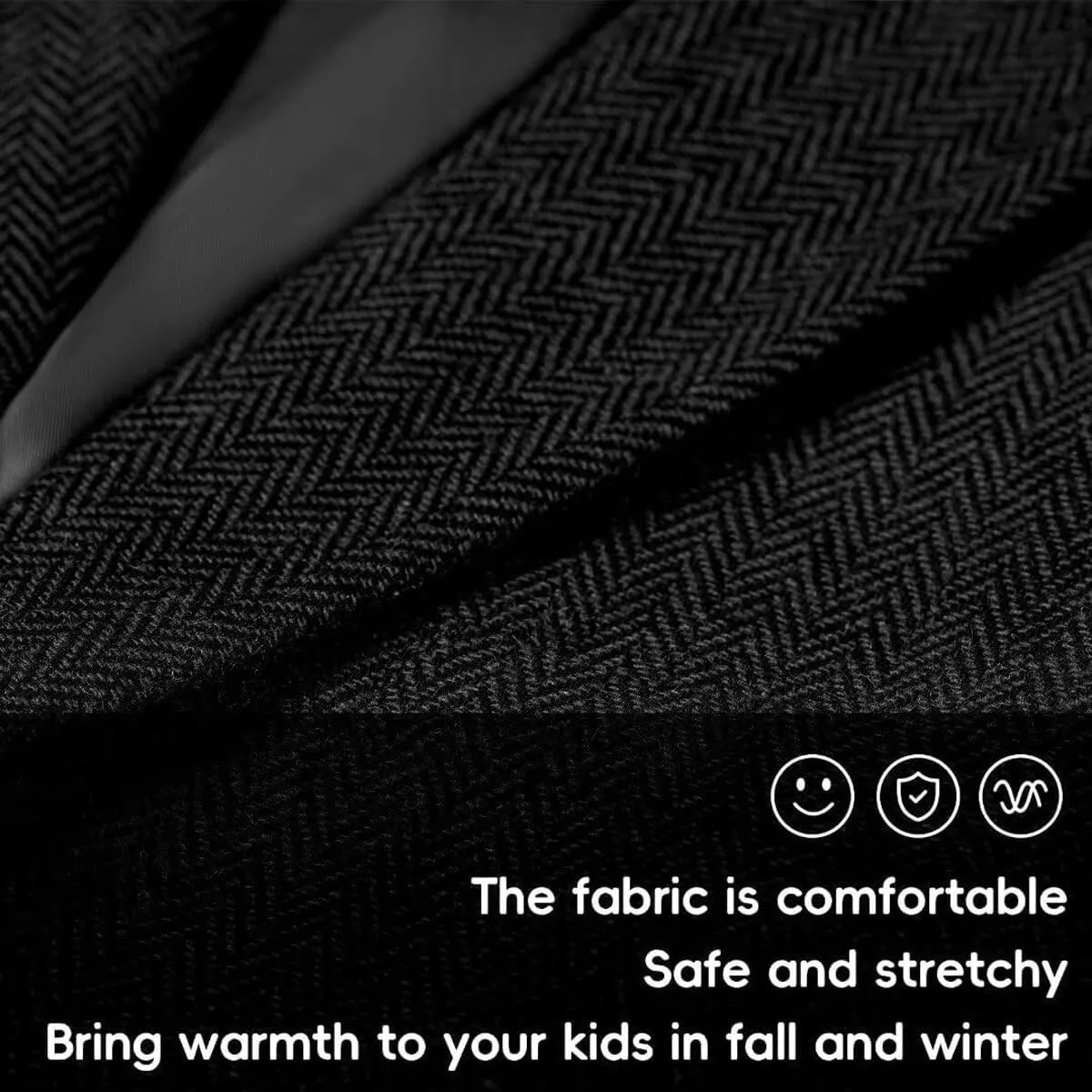 Retro 3 Pieces Slim Fit Boy Suit Tweed Herringbone Formal Stylish Vest Tuxedo Pants Wedding Homecoming Dress Wear Set