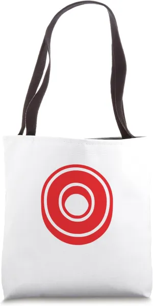 Retro Bold Letter RED - O - Outline Design - Alphabet Tote Bag