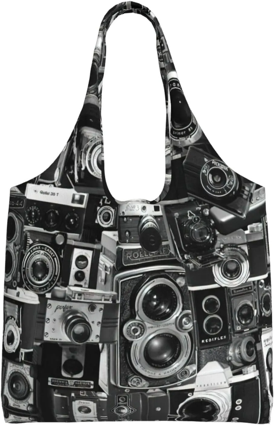 Retro Cool Camera Collection print Women Shoulder Canvas Tote Handbag Work Bag for Women Lady Casual Tote's Handbag