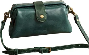 Retro Handmade Bag, Retro Handmade Doctor Bag Crossbody, Vintage Style Doctor Bag, Unique Opening Small Women Crossboy Bag.