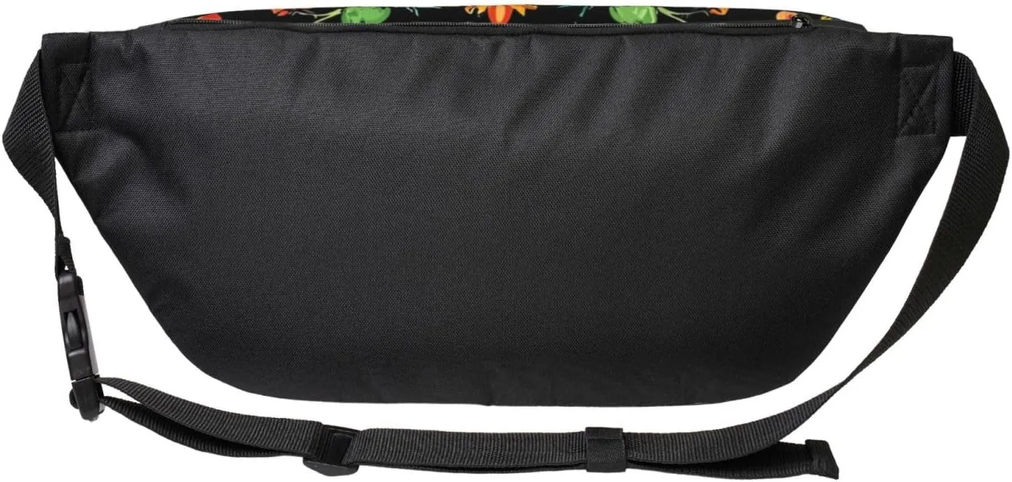 Retro Hippie Skull Belt Bag for Women Men,Mexico Ethnic Fanny Pack Waist Packs Chest Bag for Workout Running Travel Hiking Cycling Walking,Adjustable Strap (Black)