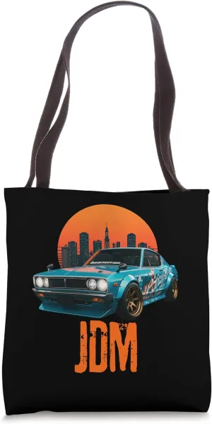 Retro JDM Japanese Drift Racing Tuning Car Tokyo Skyline Tote Bag