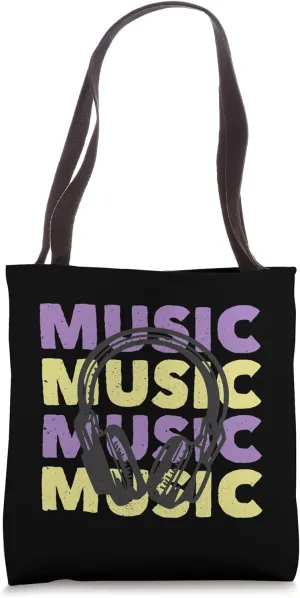 Retro Vintage Electronic Music Lover DJ Retro Headphones Tote Bag