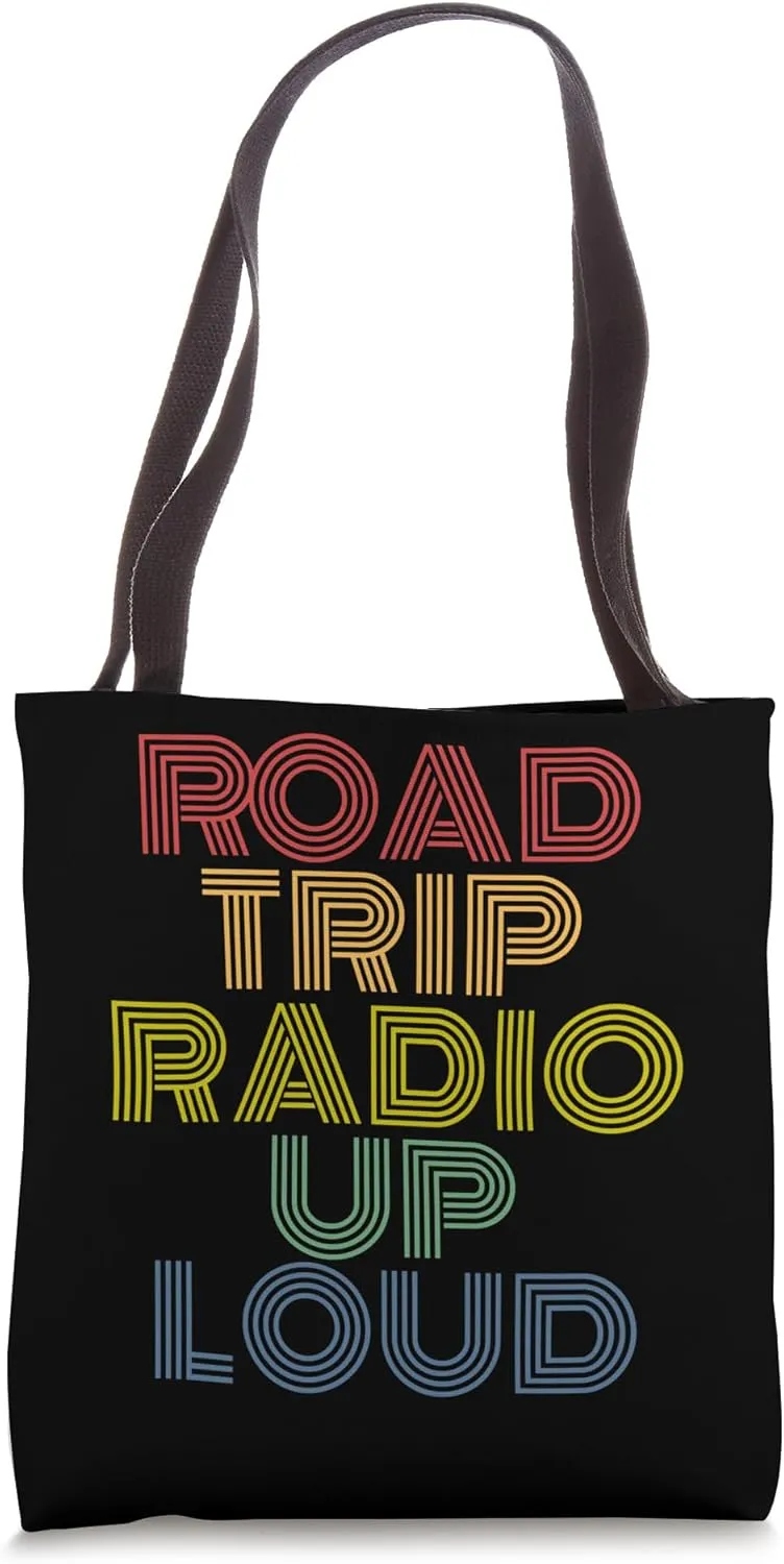 Road Trip Radio Up Loud Retro Summer Vintage Vibes Tote Bag