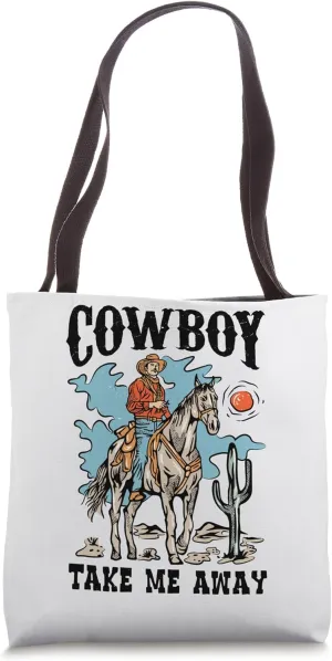 Rodeo Retro Cowboy Horse Equestrian Western Country Southern Tote Bag