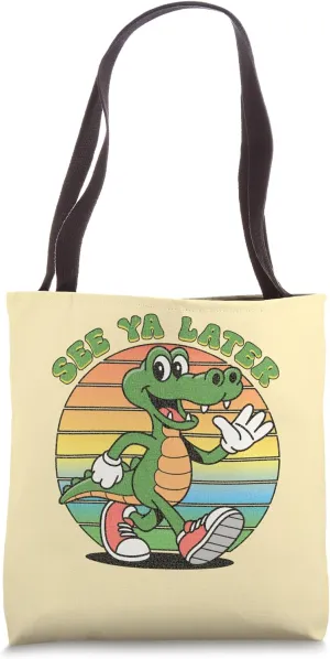 See Ya Later Alligator Funny Gator Joke Vintage Distressed Tote Bag