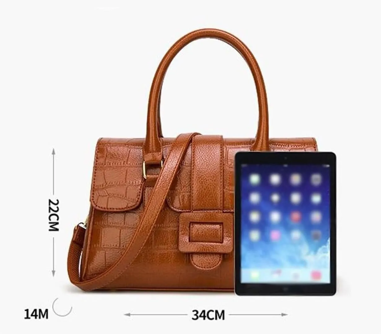 Shoulder Bag Leather Tote Bag for Women - Stylish Handbags & Messenger Bags(Black)
