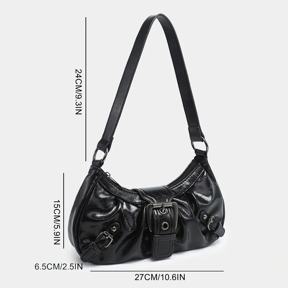 Shoulder Bag Y2k Purse for Women Punk Style Hobo Handbag Trendy Shoulder Purse Pu Leather Clutch Y2k Bag Fall Purse