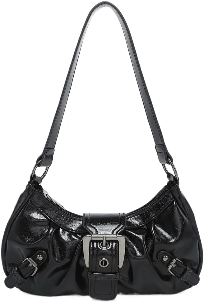 Shoulder Bag Y2k Purse for Women Punk Style Hobo Handbag Trendy Shoulder Purse Pu Leather Clutch Y2k Bag Fall Purse