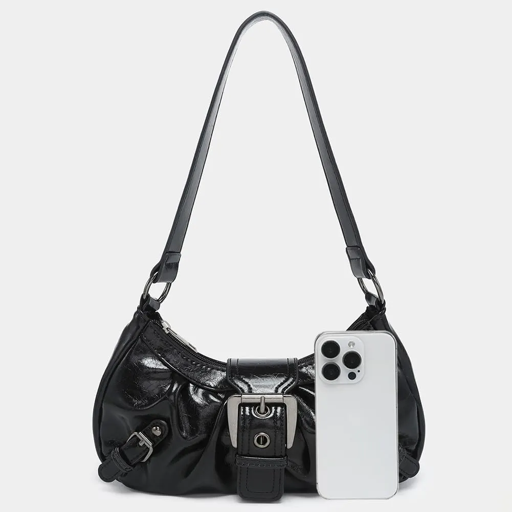 Shoulder Bag Y2k Purse for Women Punk Style Hobo Handbag Trendy Shoulder Purse Pu Leather Clutch Y2k Bag Fall Purse