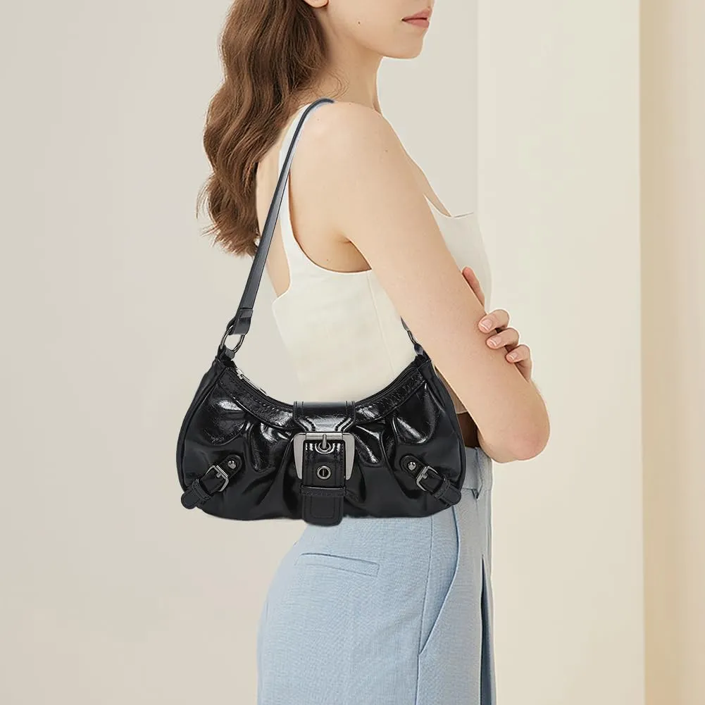 Shoulder Bag Y2k Purse for Women Punk Style Hobo Handbag Trendy Shoulder Purse Pu Leather Clutch Y2k Bag Fall Purse