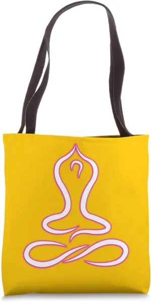 Simple Yoga Lotus Pose Tote Bag