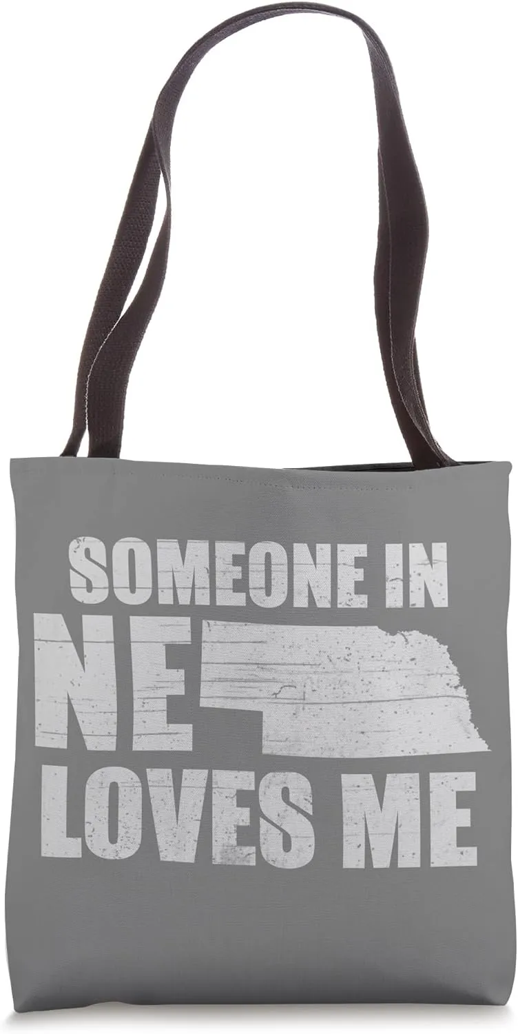 Someone In Nebraska Loves Me Retro US State Cool Tote Bag