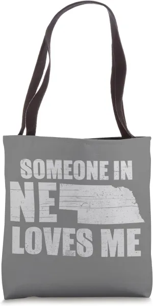 Someone In Nebraska Loves Me Retro US State Cool Tote Bag