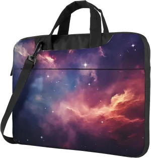 Space Nebula Galaxy Laptop Shoulder Bag for Women, Laptop Sleeve Case Durable Computer Bag