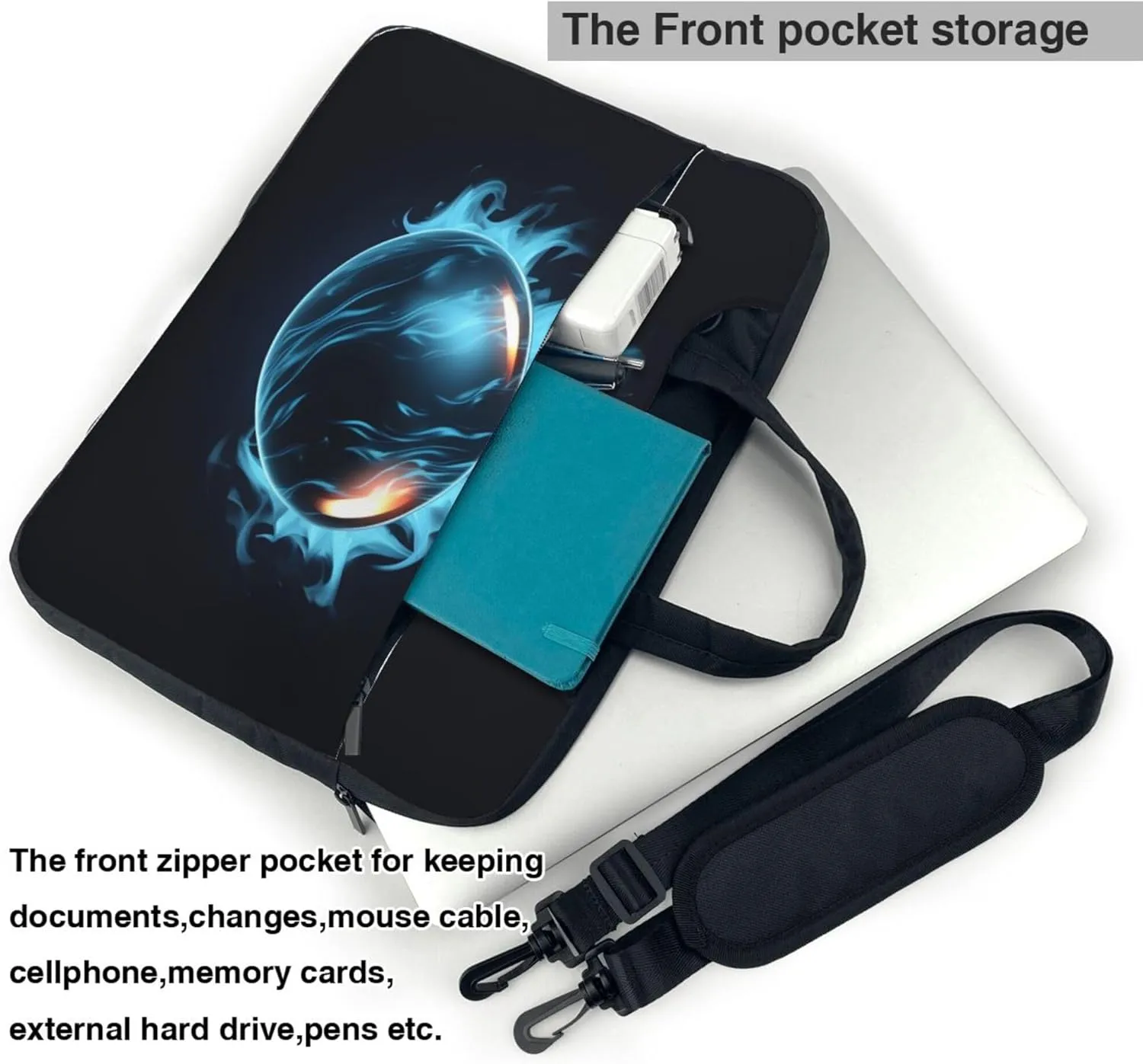 Sport Ball Pattern Laptop Shoulder Bag for Women, Laptop Sleeve Case Durable Computer Bag