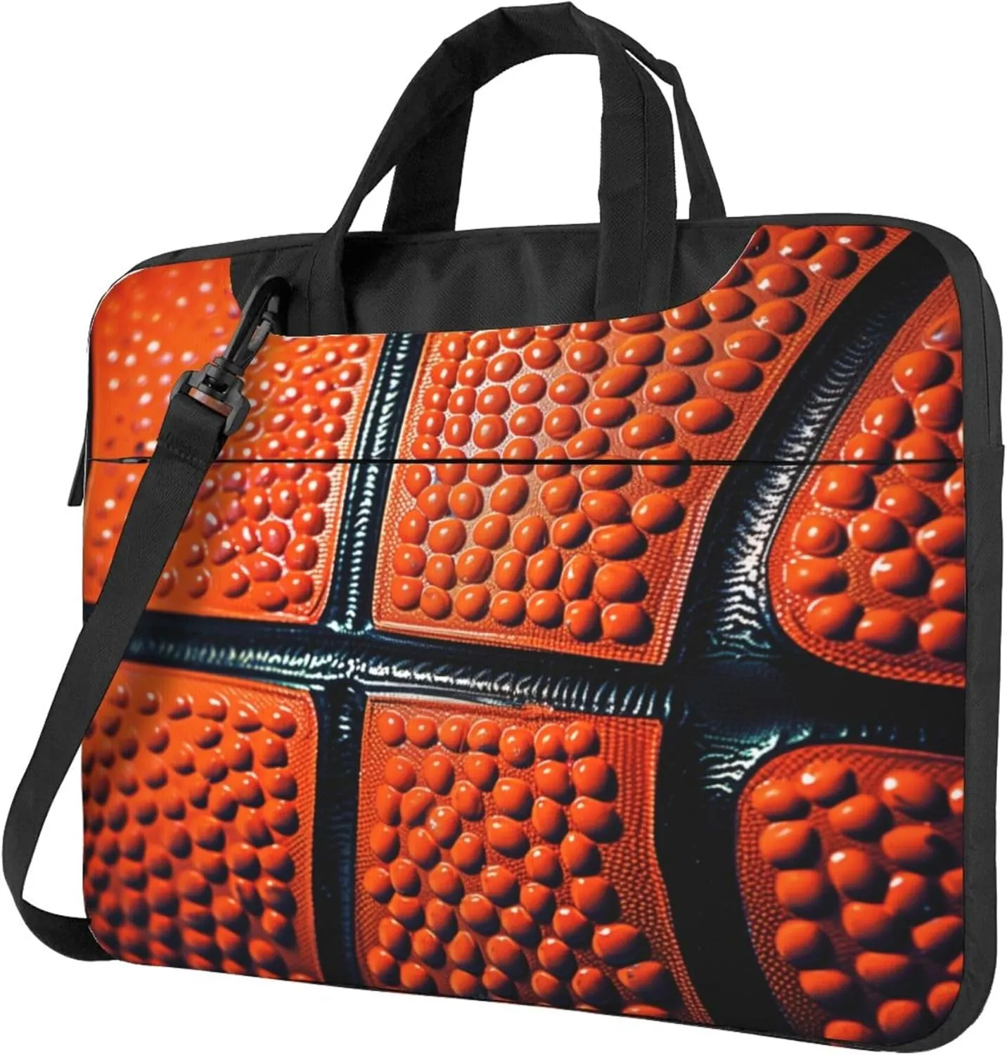 Sport Basketball Texture Laptop Shoulder Bag for Women, Ball Laptop Sleeve Case Durable Computer Bag