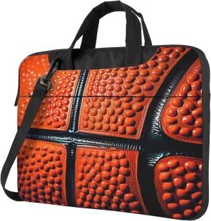 Sport Basketball Texture Laptop Shoulder Bag for Women, Ball Laptop Sleeve Case Durable Computer Bag