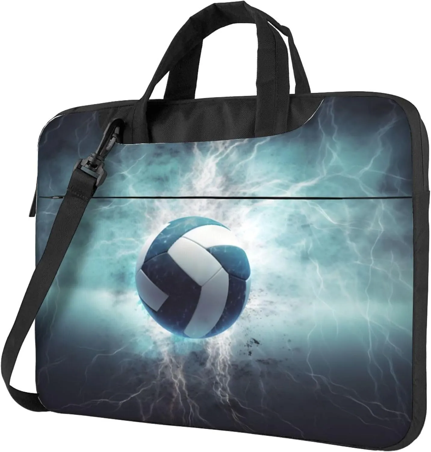 Sport Volleyball Abstract Ball Laptop Shoulder Bag for Women, Laptop Sleeve Case Durable Computer Bag