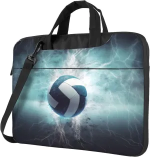 Sport Volleyball Abstract Ball Laptop Shoulder Bag for Women, Laptop Sleeve Case Durable Computer Bag
