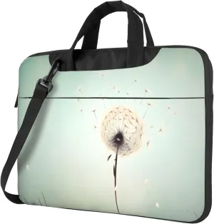 Spring Dandelion Flowers Laptop Shoulder Bag for Women, Laptop Sleeve Case Durable Computer Bag