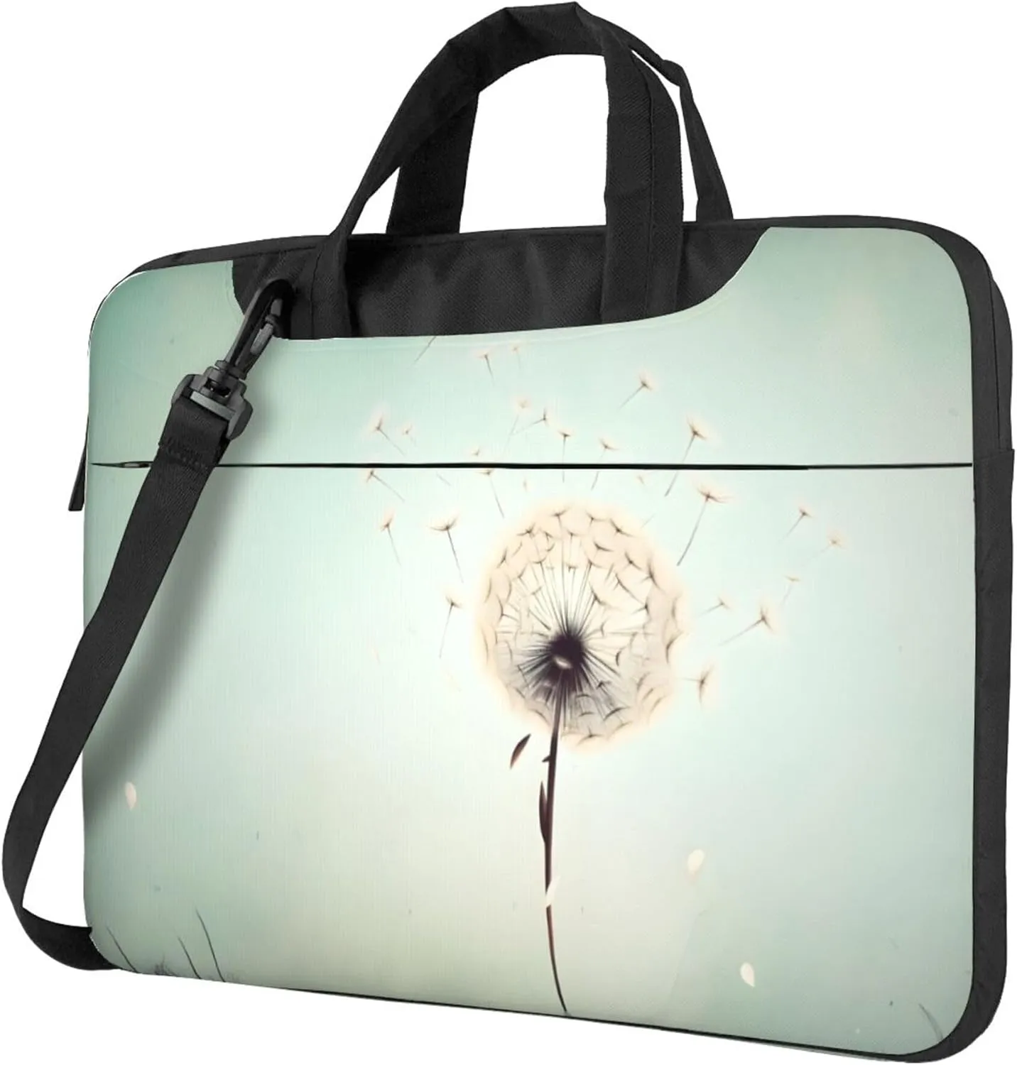 Spring Dandelion Flowers Laptop Shoulder Bag for Women, Laptop Sleeve Case Durable Computer Bag